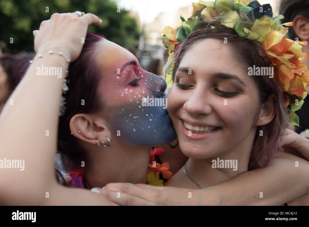 Da Palermo orgoglio, il big one Gay Pride nell area del Mediterraneo Foto Stock