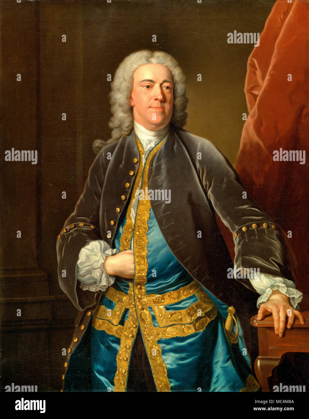 Jean-Baptiste Van Loo, Rt. Onorevoli Stephen Poyntz, di Midgeham, Berkshire. 1740 circa. Olio su tela. Yale Center per British Art di New Haven, US Foto Stock