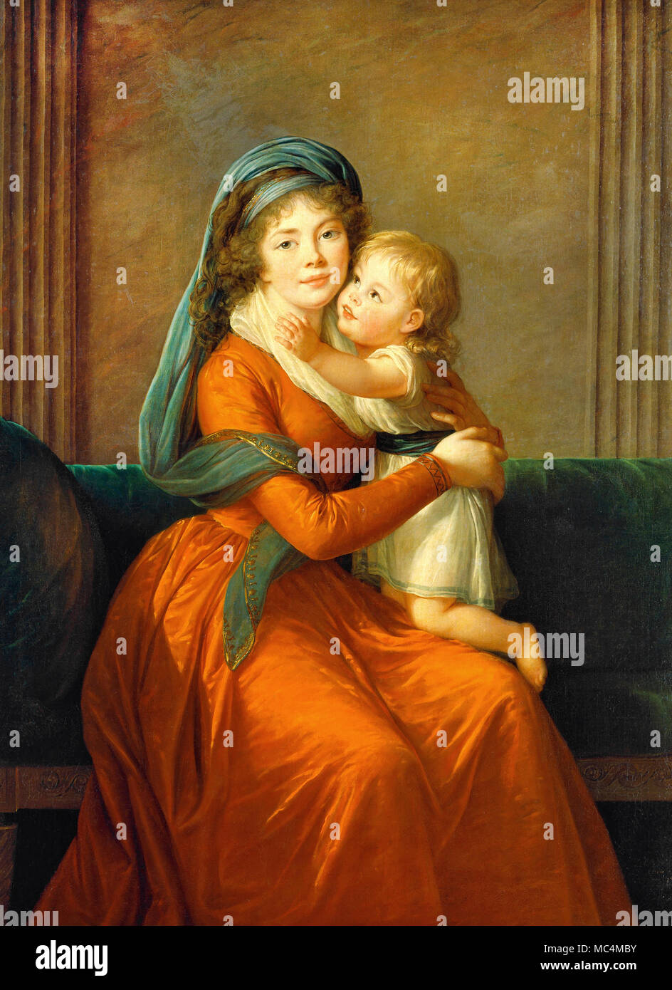 Elisabeth Louise Vigee Lebrun, ritratto della Principessa Alexandra Golitsyna e Suo figlio Piotr 1794 olio su tela. Museo di Belle Arti Puskin di Mosca, Rus Foto Stock