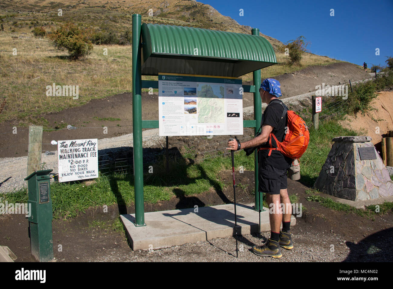 Il Trekking del Roy's Peak, Wanaka, Nuova Zelanda Foto Stock