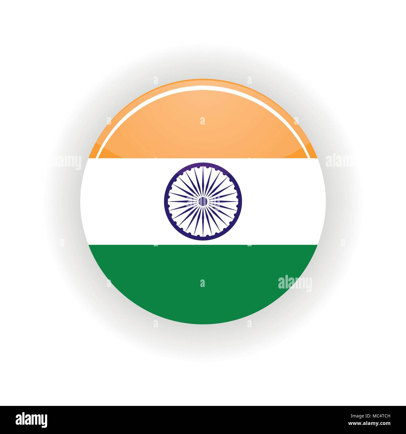 India cerchio icona Illustrazione Vettoriale