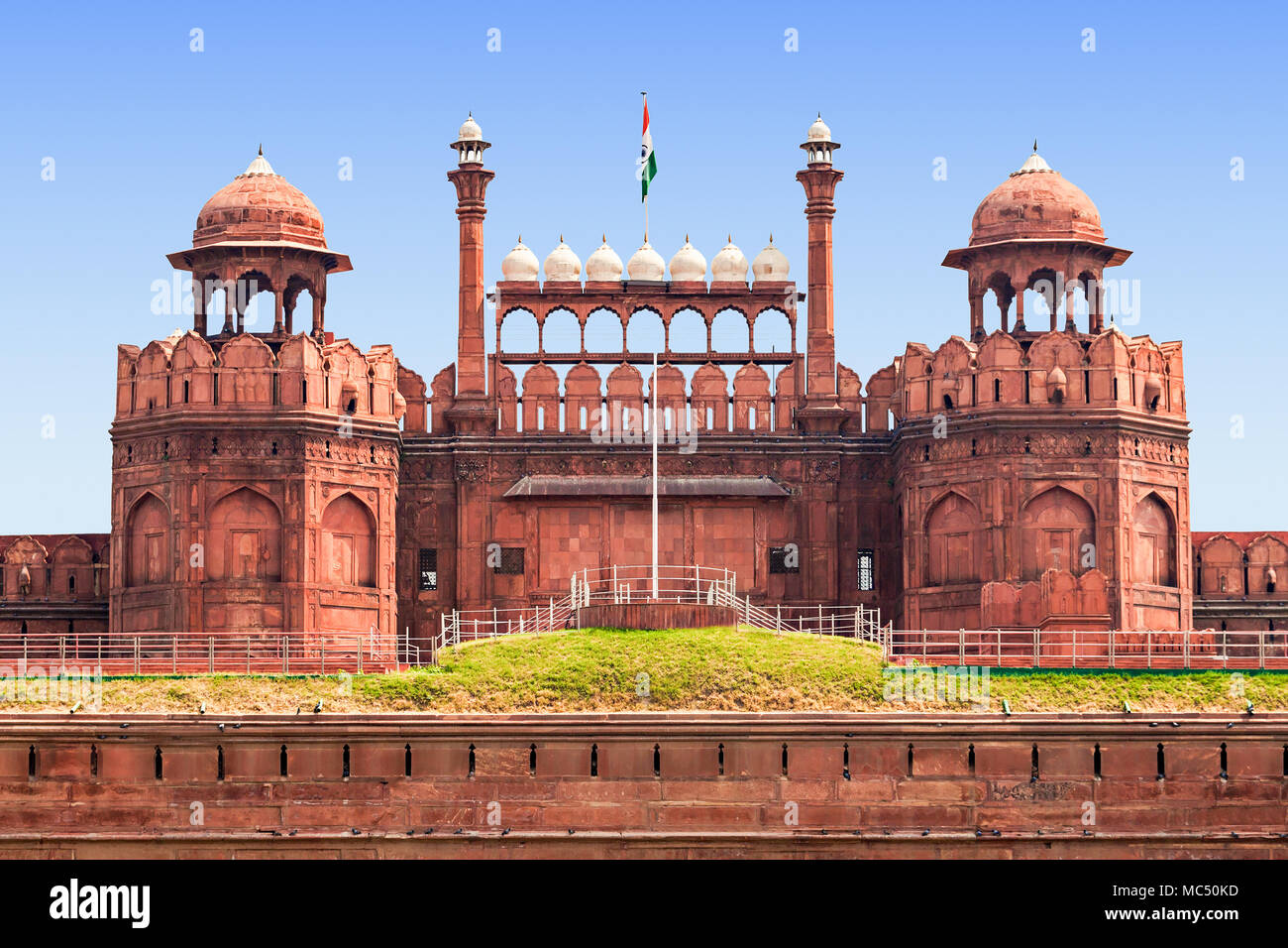 Il Forte Rosso è un grande fort complesso situato a Delhi Foto Stock