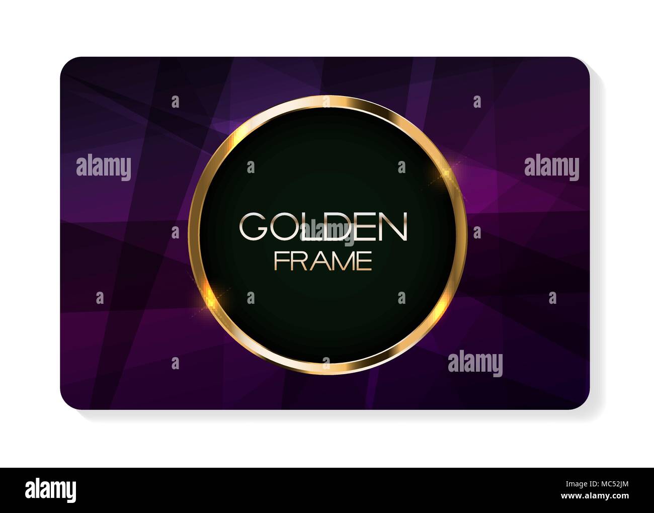 Scheda astratto con cornice dorata illustrazione vettoriale Illustrazione Vettoriale