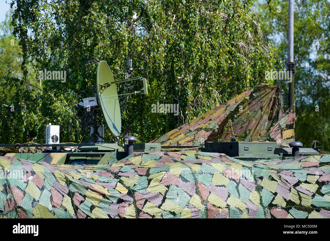 Militari antenna radar in MAKS 2011 visualizza Foto Stock