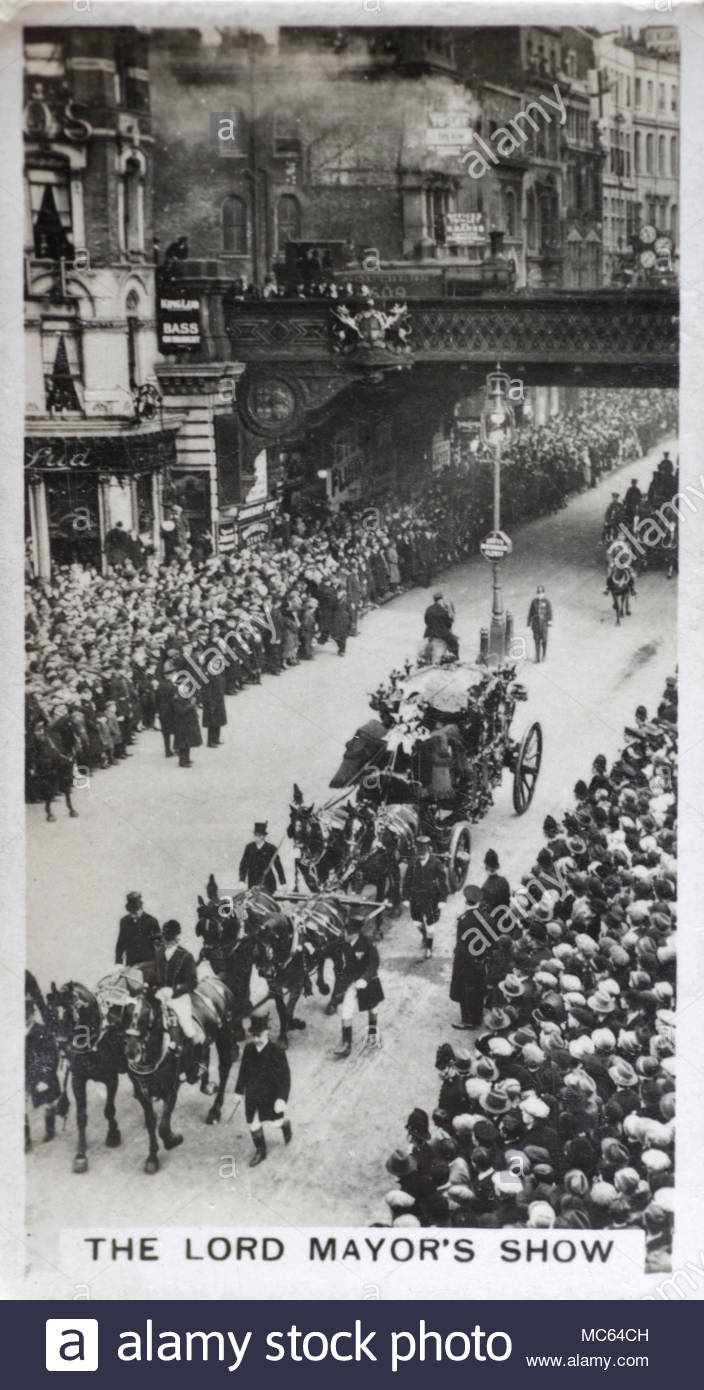 Il Sindaco di attraversamento mostrano Ludgate Circus, Londra 1930 Foto Stock