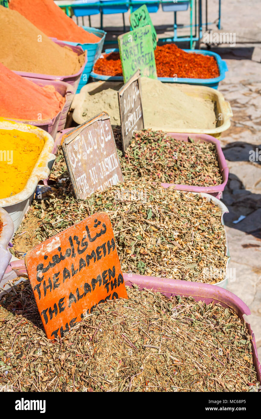 Il Marocco mercato tradizionale Foto Stock