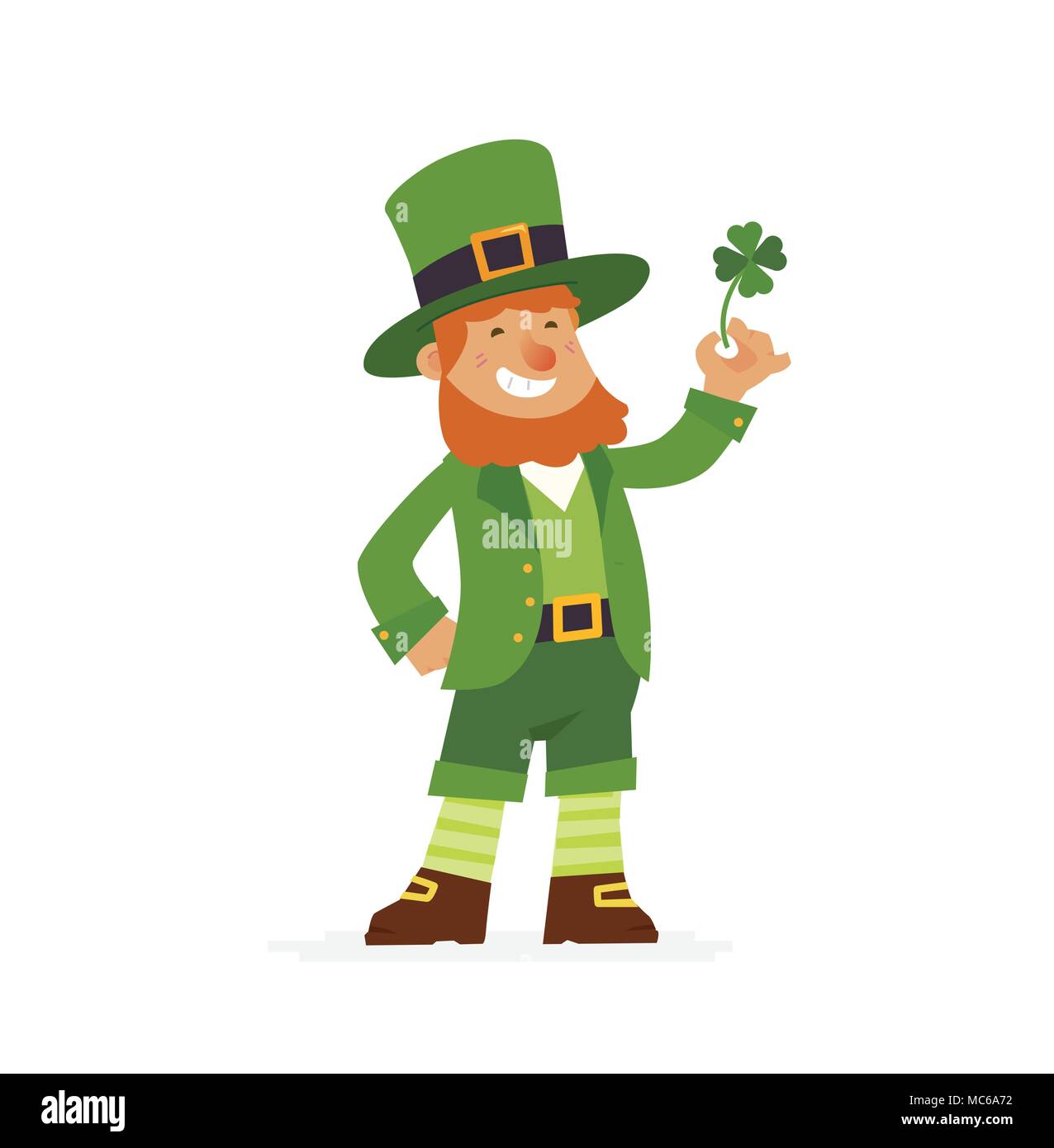 Saint Patrick - moderno vettore cartoon persone illustrazione dei caratteri Illustrazione Vettoriale