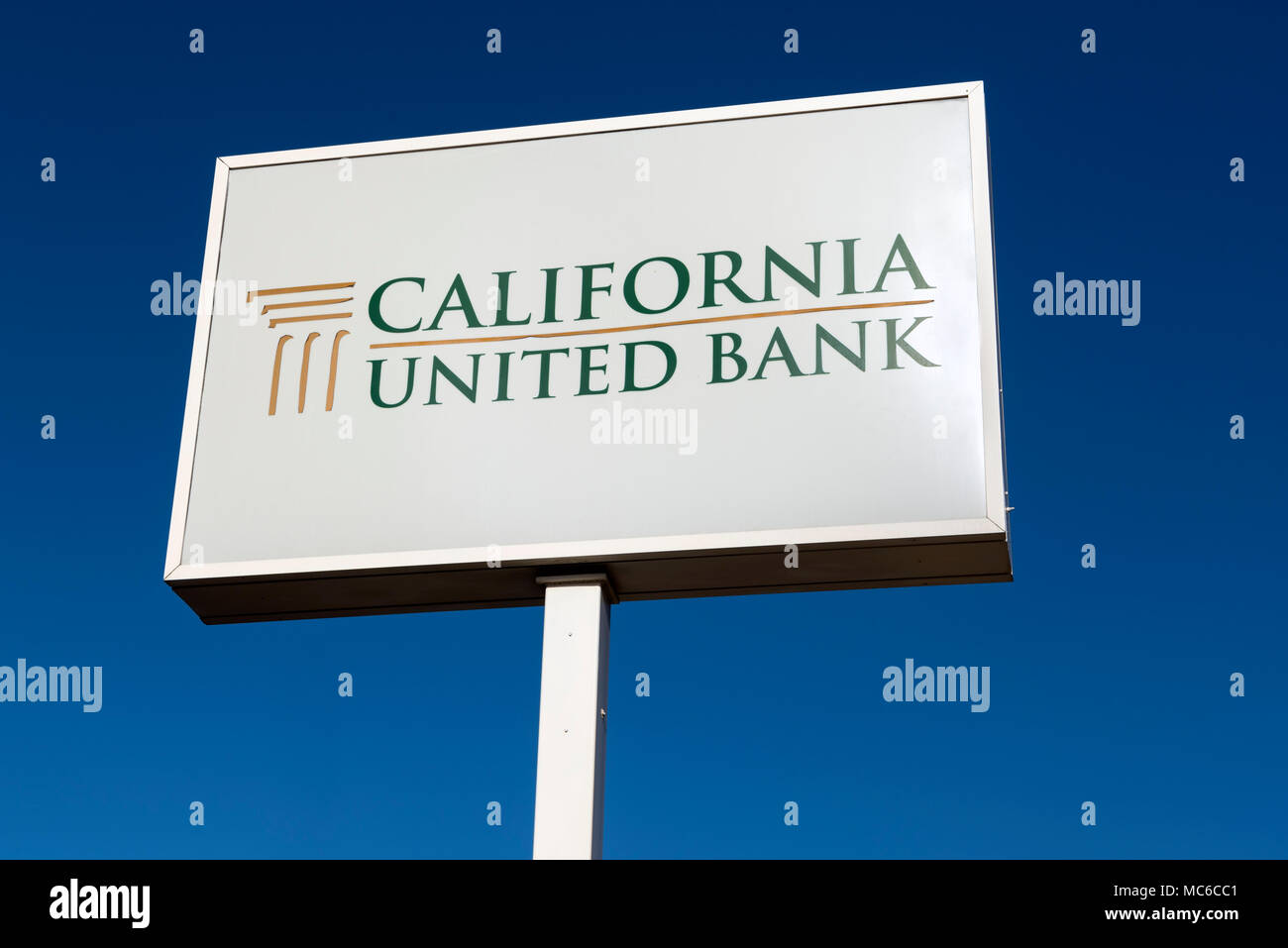California United Bank of America segno, Los Angeles Foto Stock