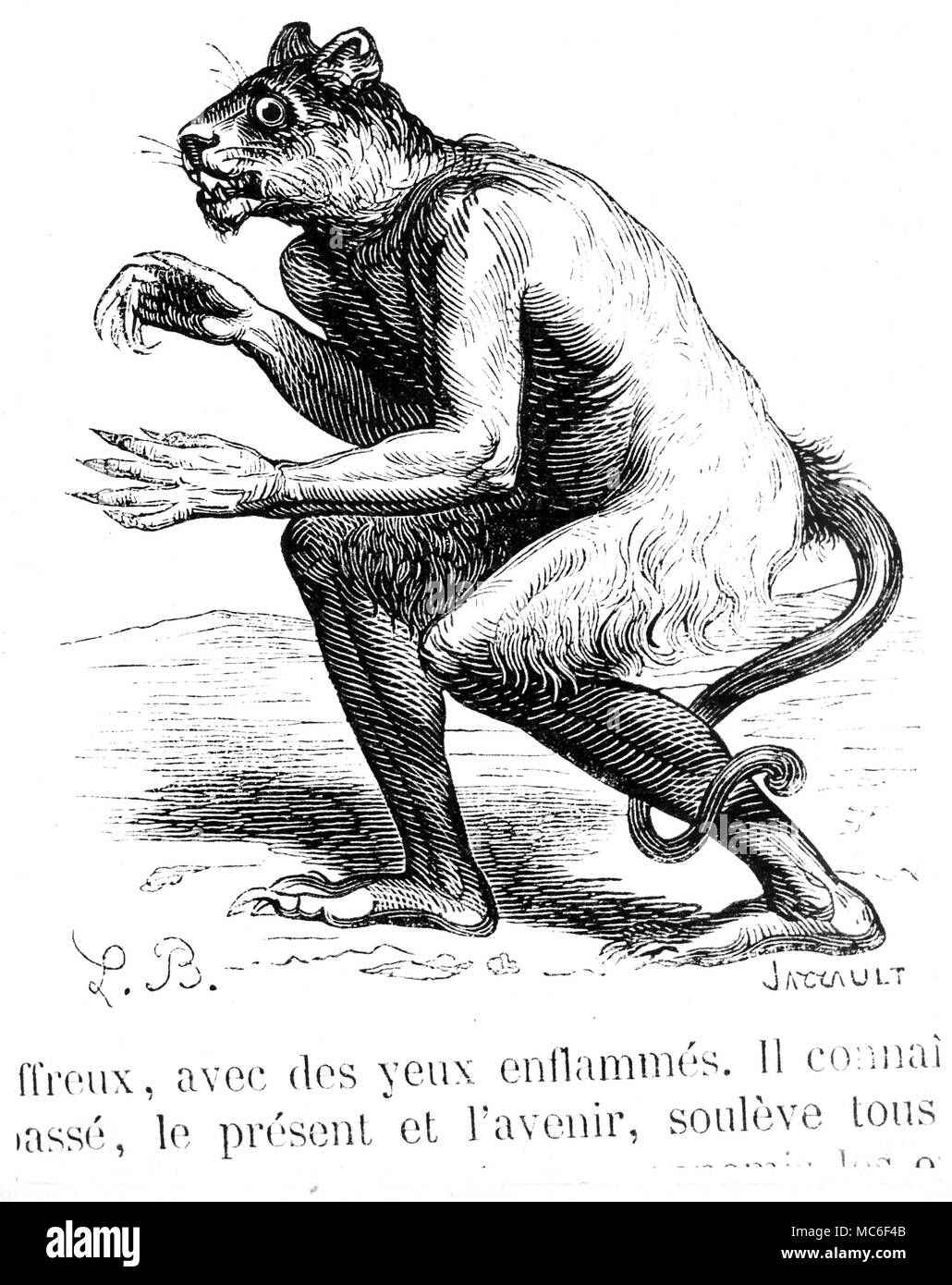 Flauros - un demonio dal Collin de Plancy's Dictionnaire Infernal', 1863 edition". Foto Stock