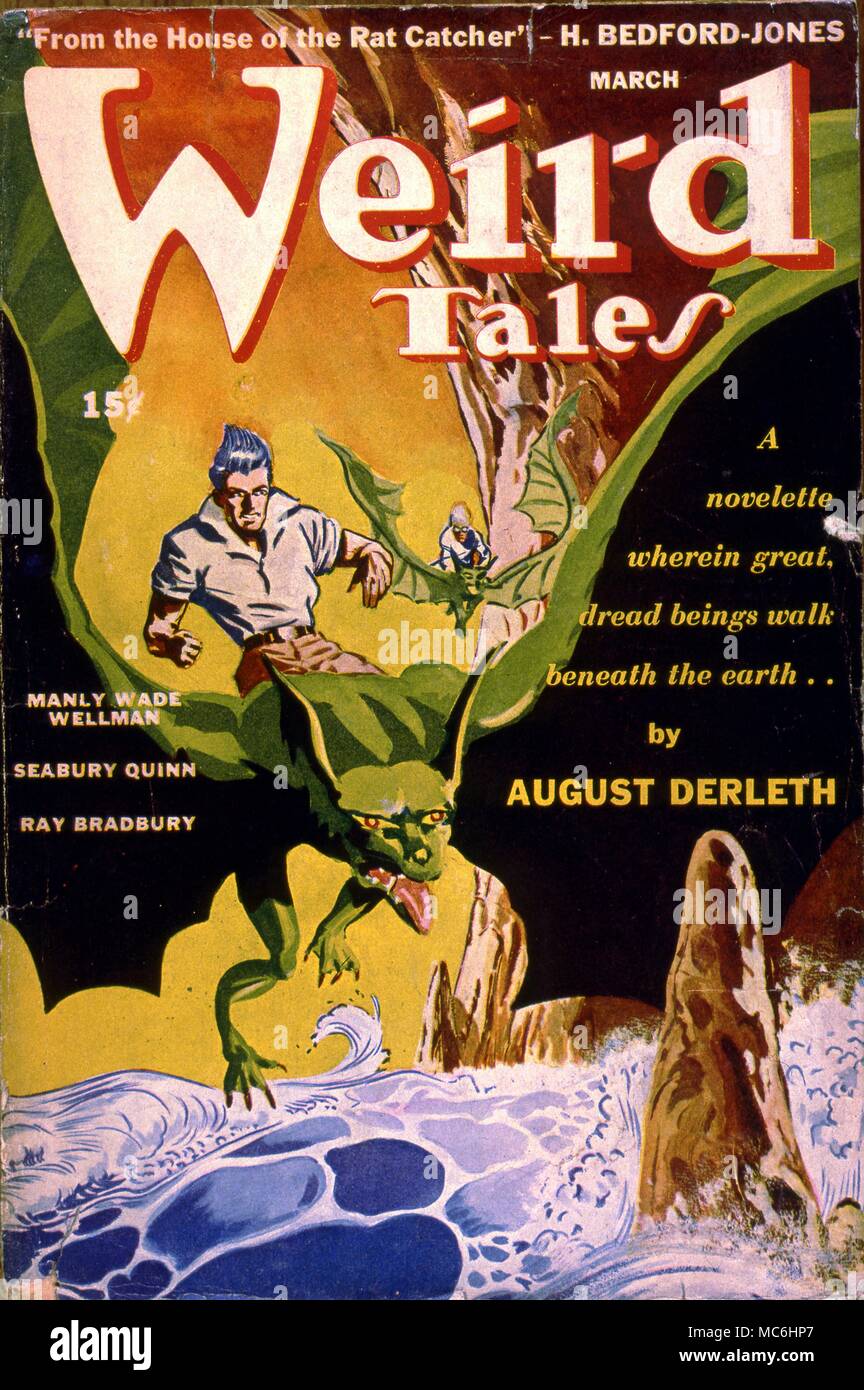 Mostri. Wierd Tales camicia Marzo 1944 Artwork da John Giunta Foto Stock