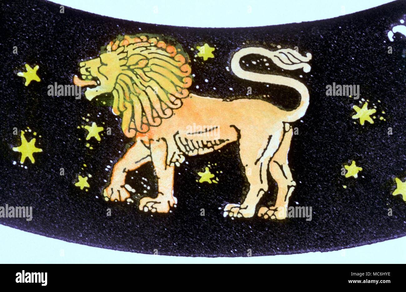 Segno Zodiacale Leone Leo Lion di astrologia, la sua tecnica ed etica 1911 Foto Stock