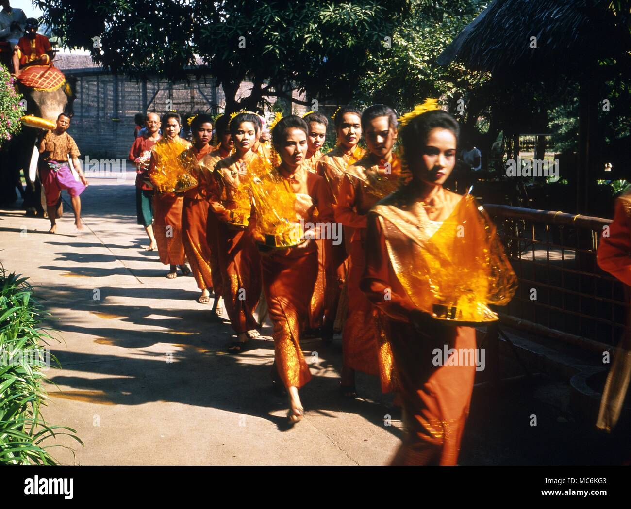 Il buddismo cerimonia di inaugurazione del monaco buddista della Thailandia Foto Stock