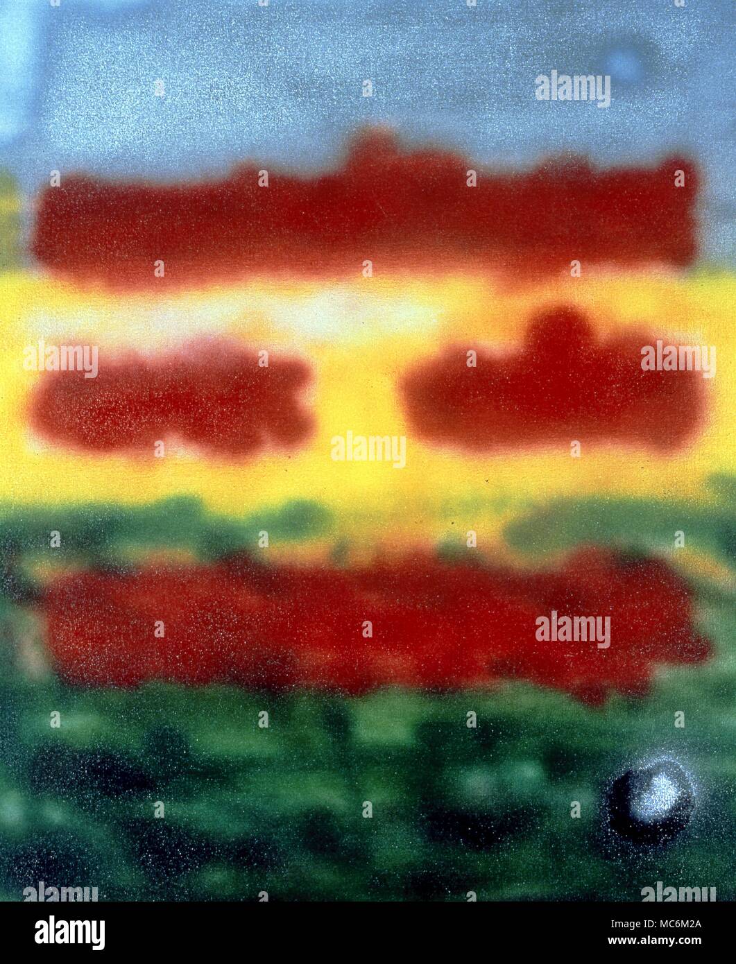 I Ching pittura espressiva dell'I Ching trigrammi Li (aggrappati Fire) dall'artista Dr Jing-Nuan Wu Foto Stock