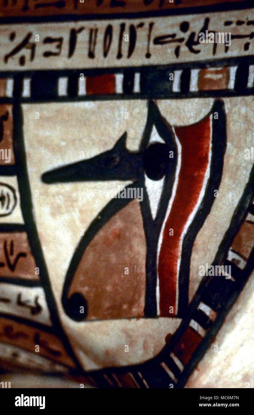 Magia egiziano - occhio di Horus. Occhio di Horus, dipinta sulla fiancata di un egiziano bara da Fayuum. Foto Stock