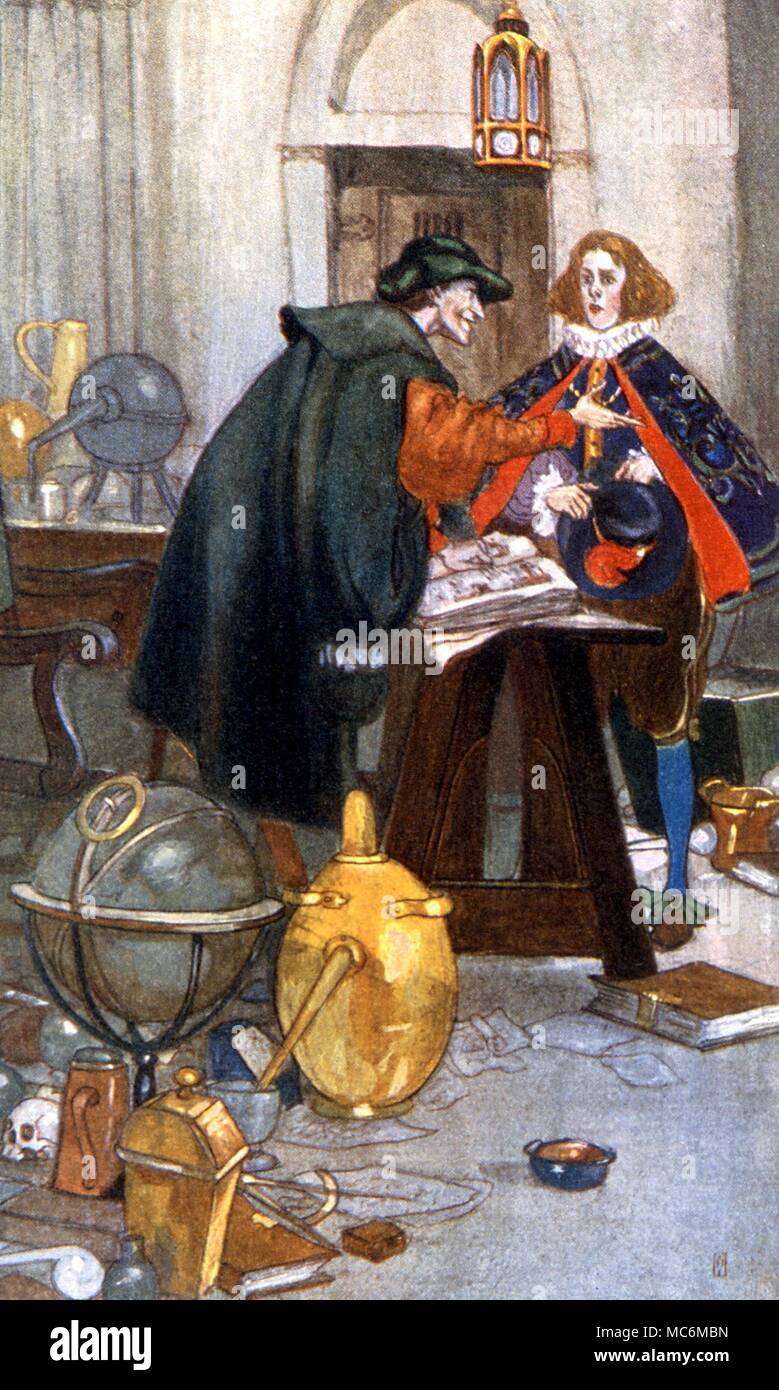 Alchimia All Interno Del Laboratorio Alchemico Di Faust Scena Da Goethe Gioco Faust Nella Traduzione Da Un Hayward Illustrato Da Willy Pogany 1908 Foto Stock Alamy