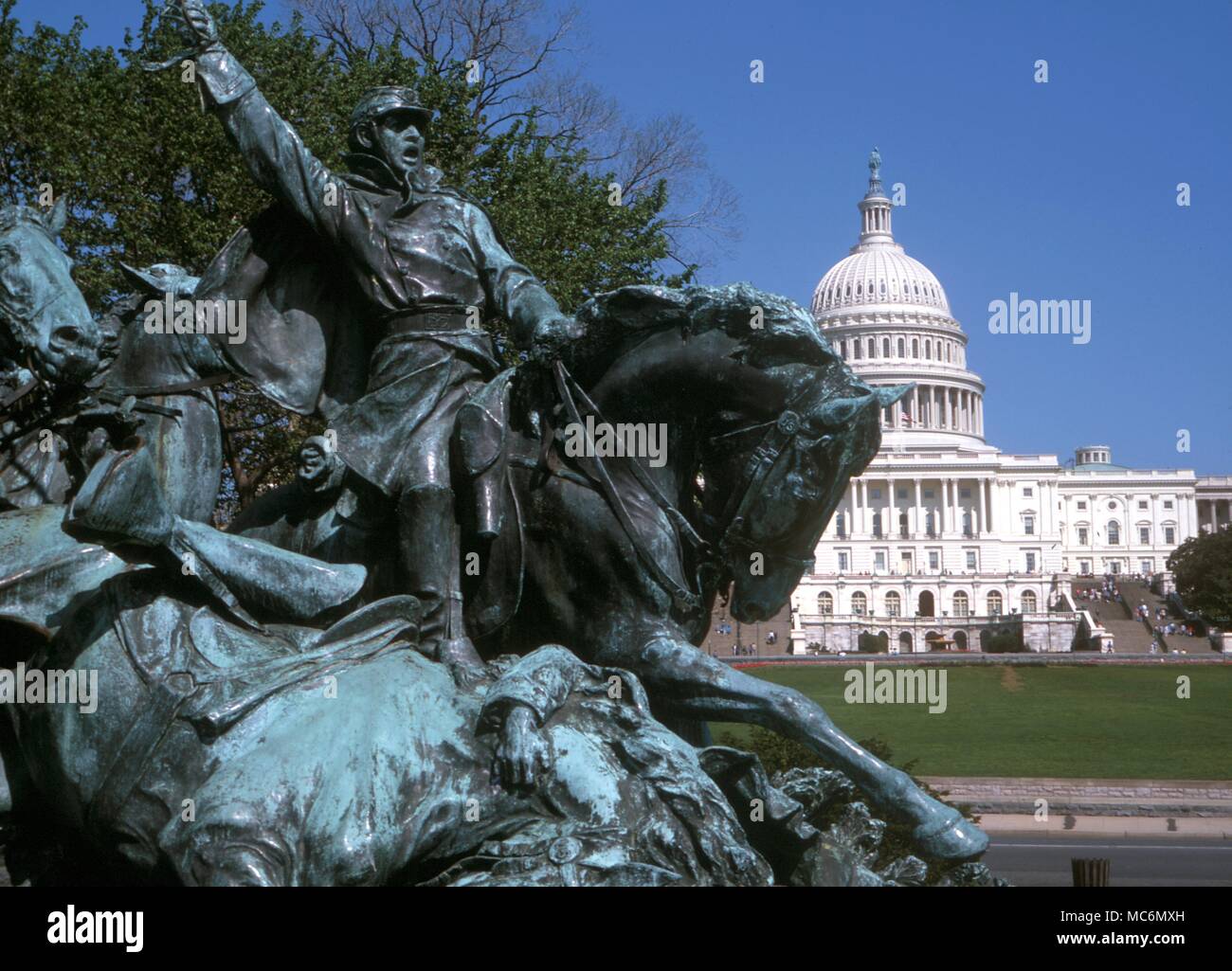 Stati Uniti d'America, Washington D.C Memoriale di guerra civile, il Campidoglio Foto Stock