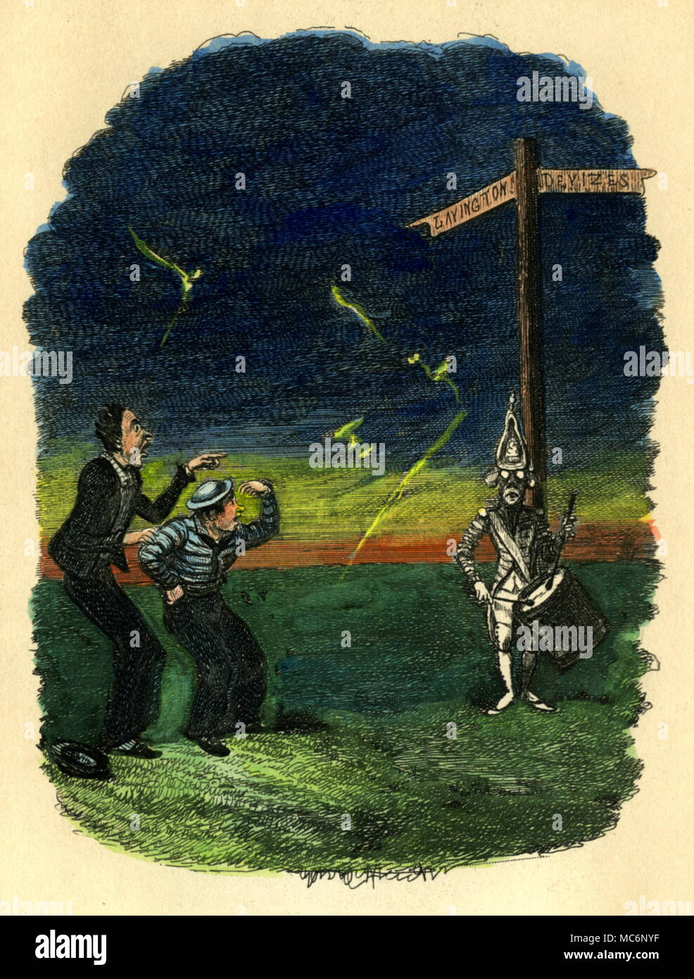 I FANTASMI - i fantasmi di batterista il batterista di Tedworth - Tidworth fantasma di un ragazzo del batterista che è stato assassinato nel 1770s. Foto Stock