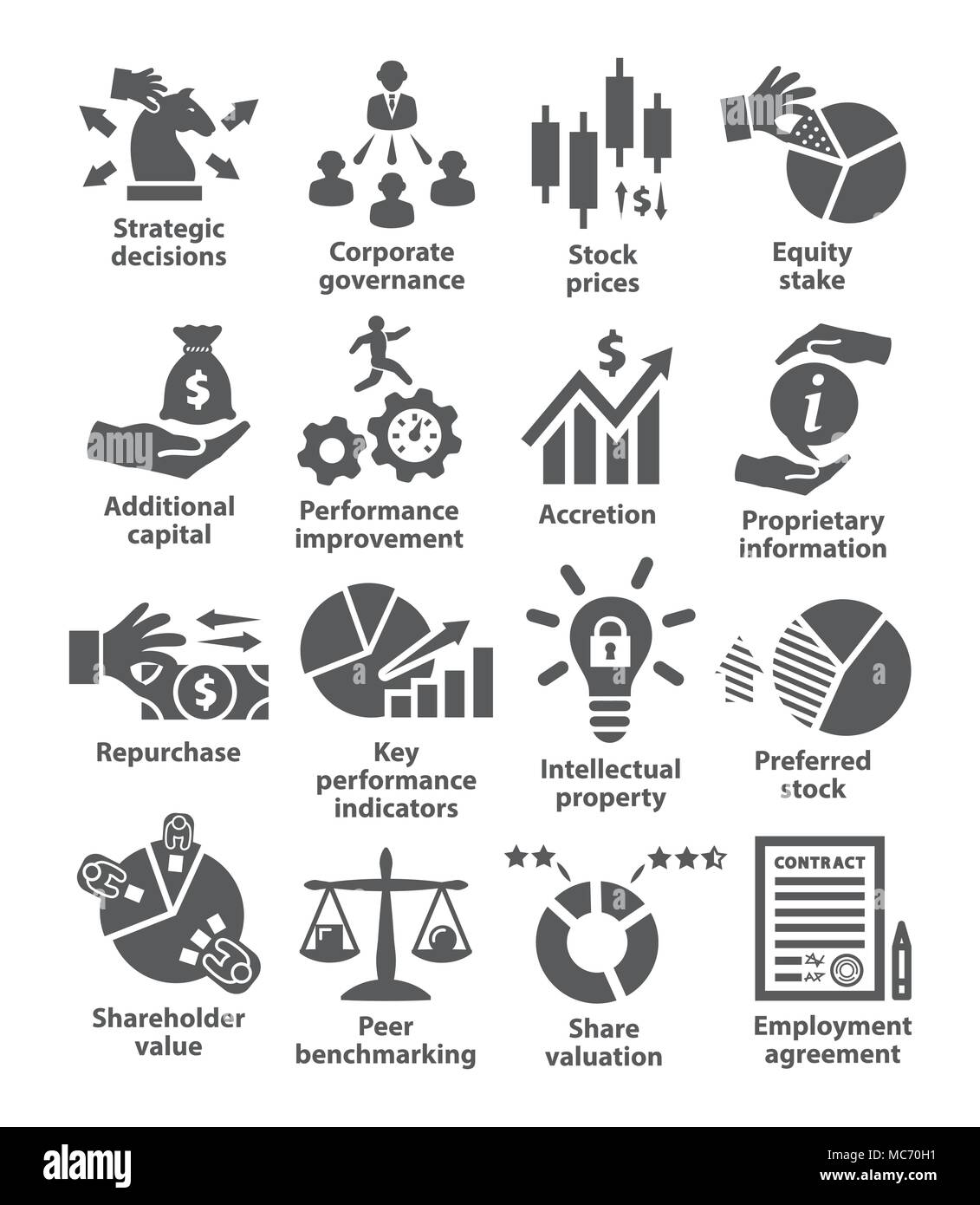 Business Management Pack di icone 42 Illustrazione Vettoriale