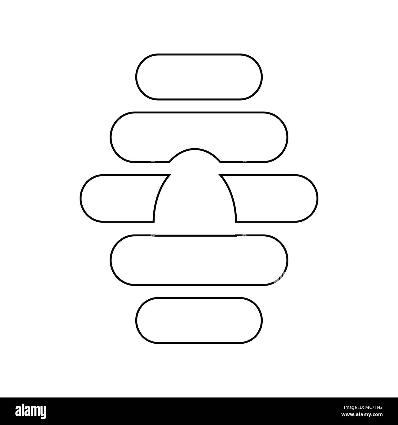 Apiario icona, stile contorno Illustrazione Vettoriale