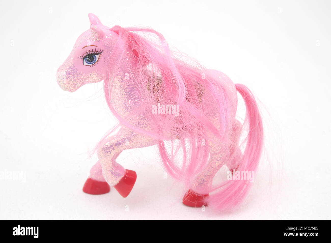 Rosa Glitter Cavallo / Pony Toy Foto Stock