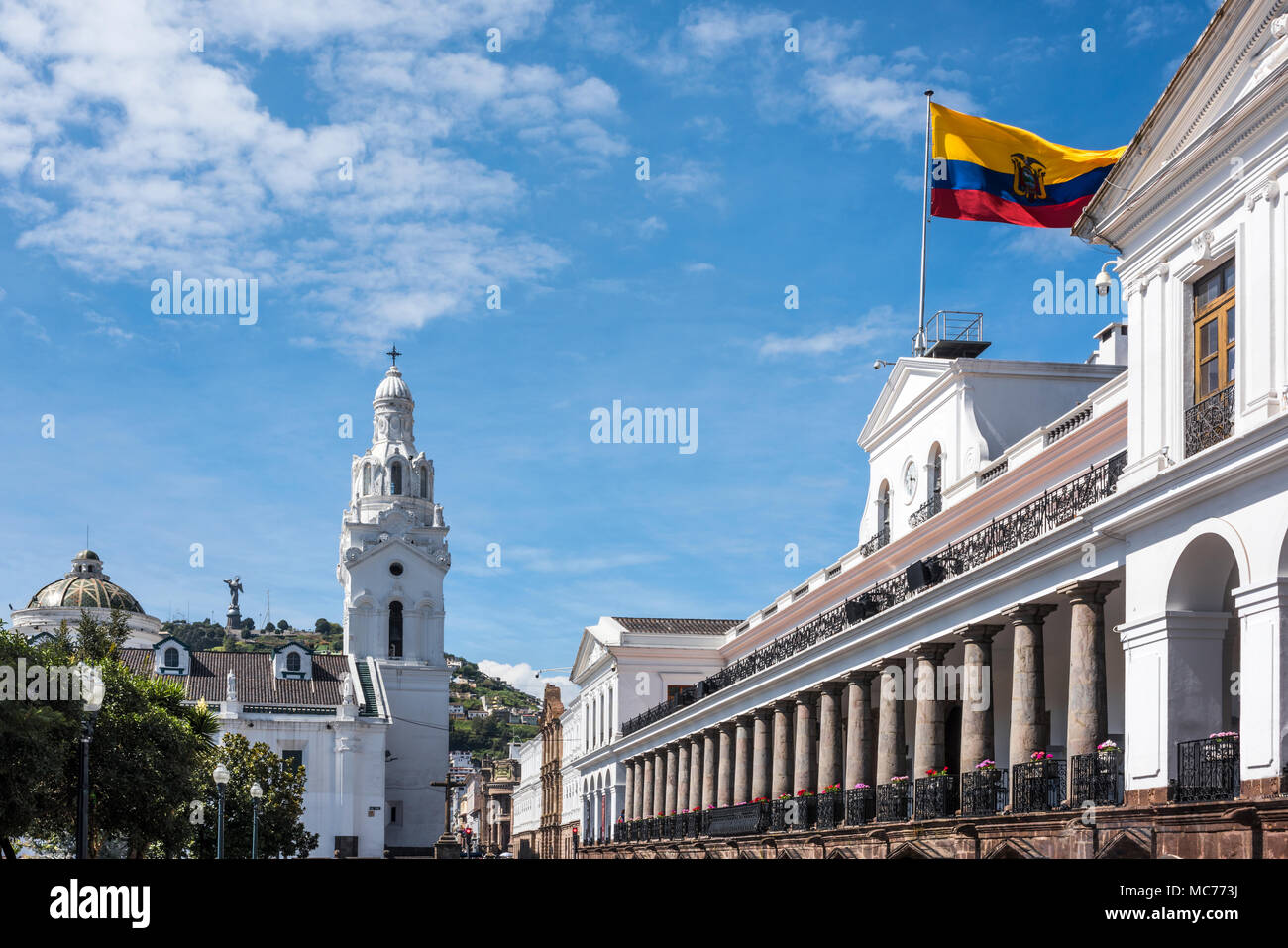 Palazzo Carondelet (Spagnolo: Palacio de Carondelet) è la sede del governo della Repubblica dell'Ecuador, situato nella città di Quito in Piazza Indipendenza ( Foto Stock