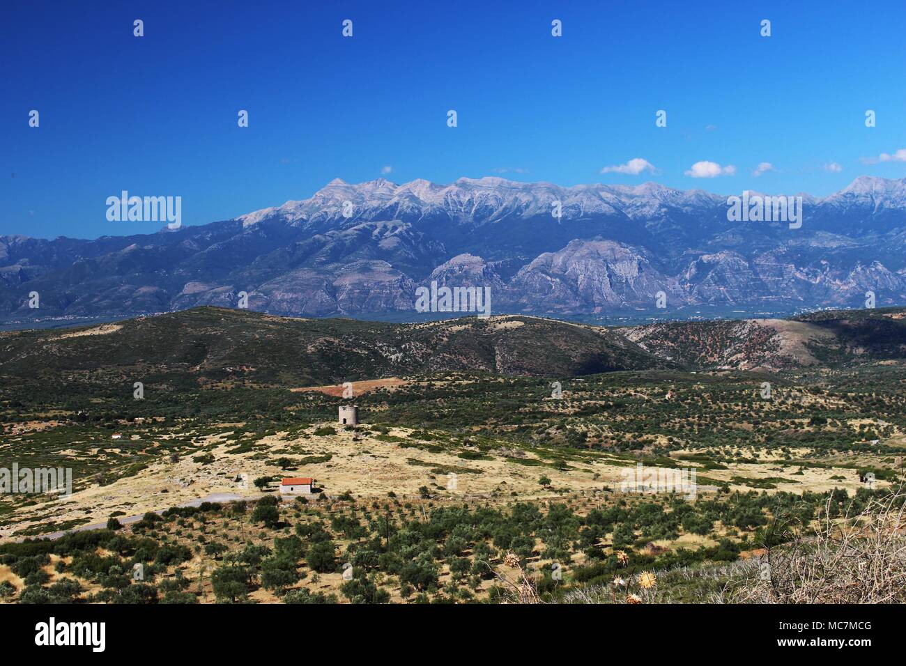 Monte Taigetos in Grecia Foto Stock