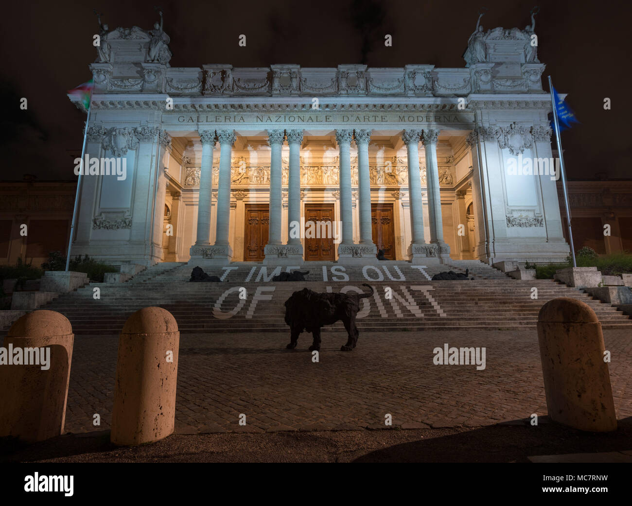 I passaggi di ingresso alla Galleria Nazionale di Arte a Roma Foto Stock