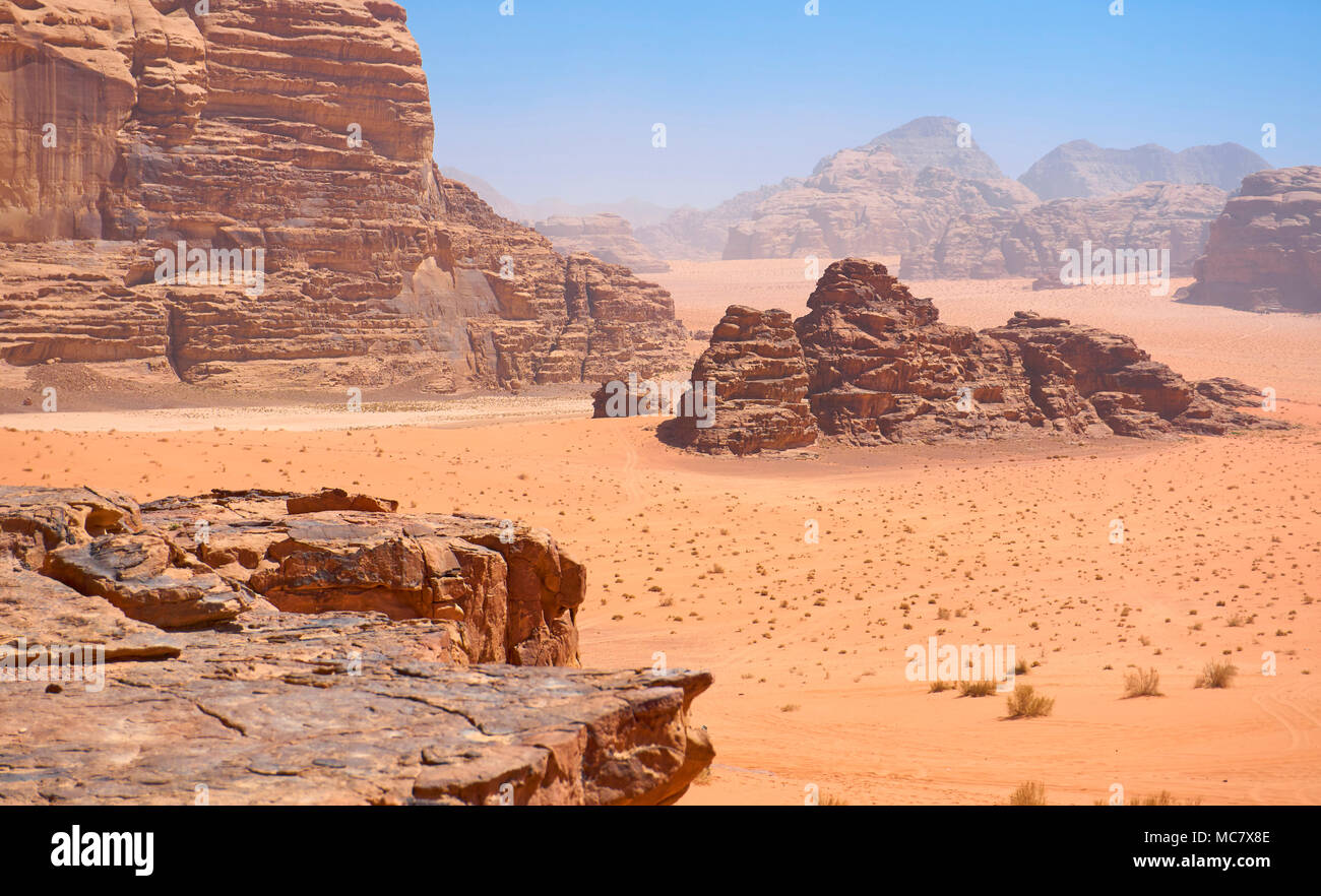 Wadi Rum Desert, Giordania Foto Stock