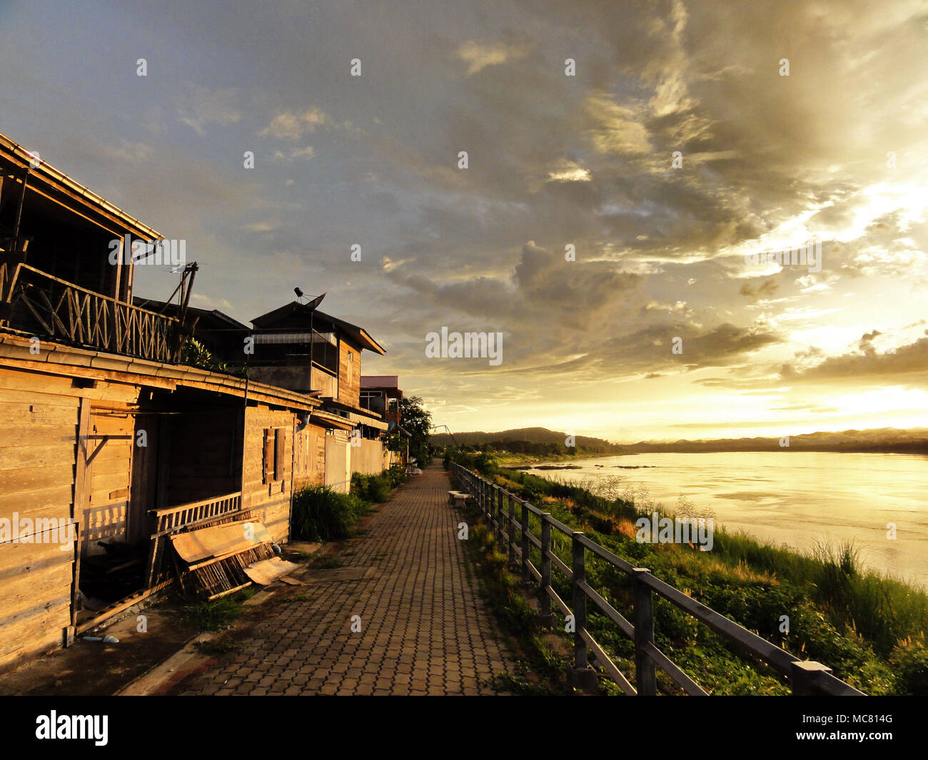 A sud-est asiatico Chiang Khan è un'attrazione turistica in provincia Loei con ottime condizioni meteo, un quinto della Thailandia. Foto Stock