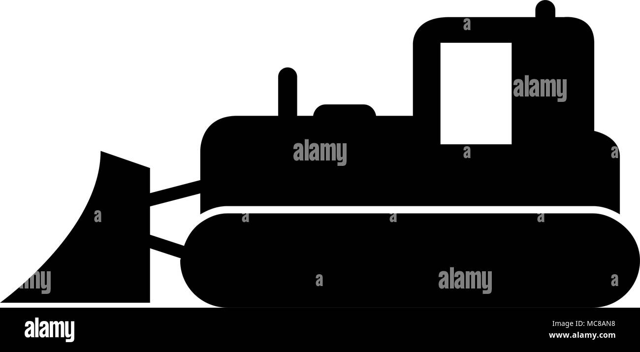 Icona di bulldozer Illustrazione Vettoriale