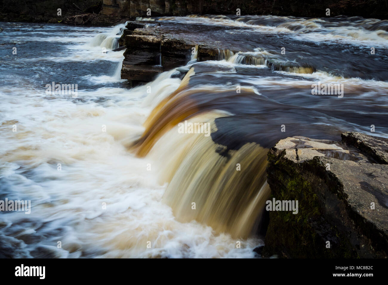 Le cascate, Fiume Swale, Richmond, North Yorkshire Foto Stock