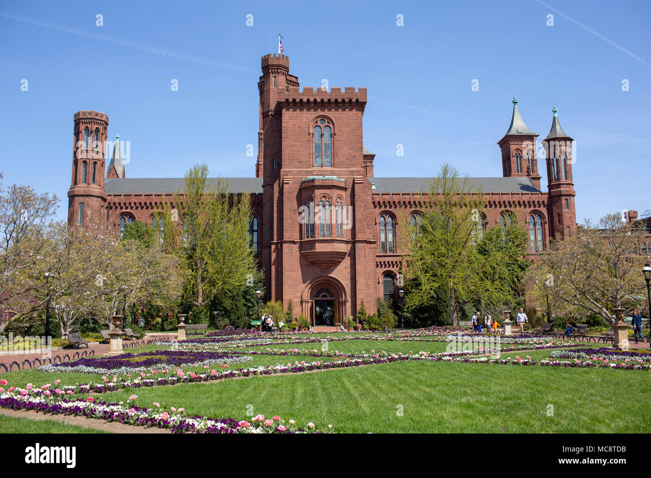 Il castello di Smithsonian, Washington, DC, Stati Uniti d'America Foto Stock
