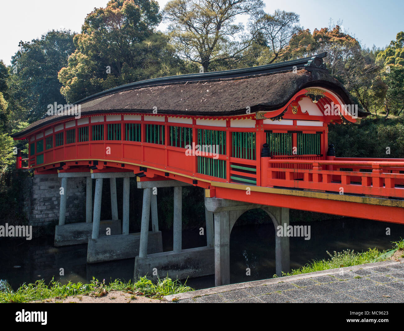 Kurehashi, Kure bridge, Usa Jingu, Oita, Kyushu, Giappone Foto Stock