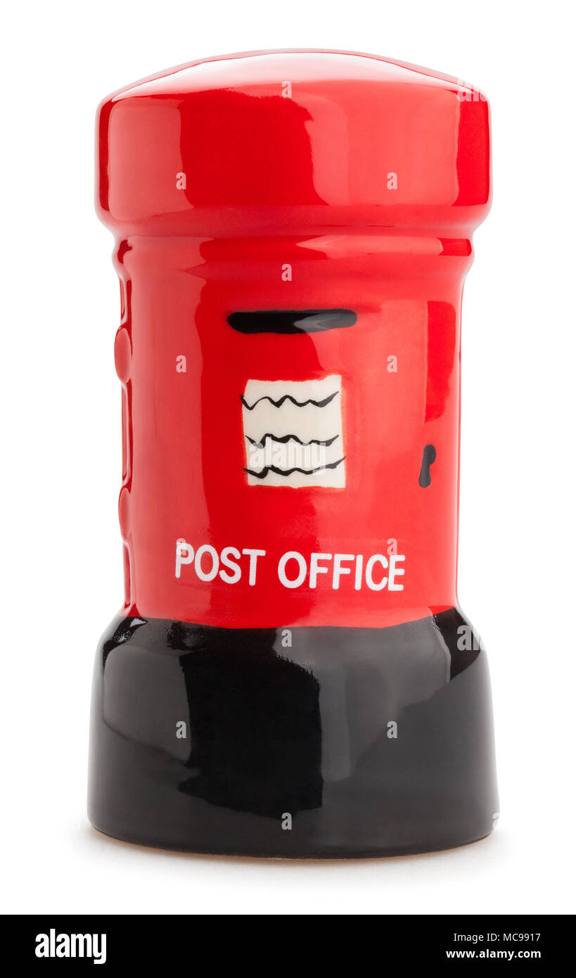 British artificiale post box percorso isolato Foto Stock