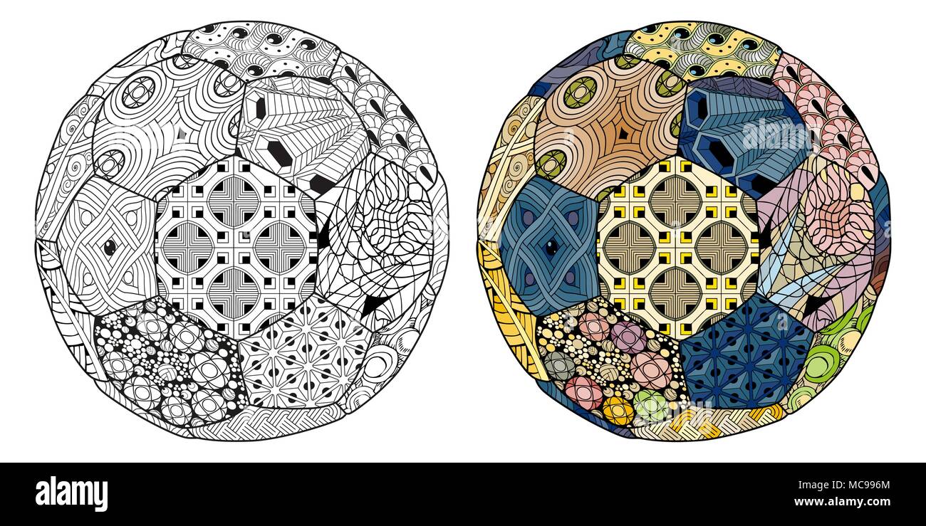 zentangle soccer ball