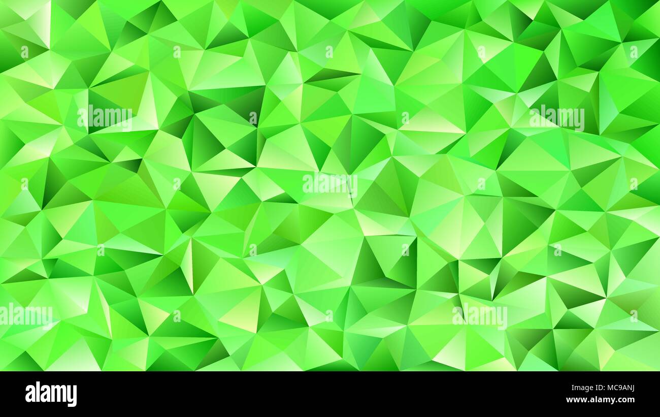 Verde astratta geometrica triangolo caotico sfondo pattern - mosaico vector graphic design Illustrazione Vettoriale