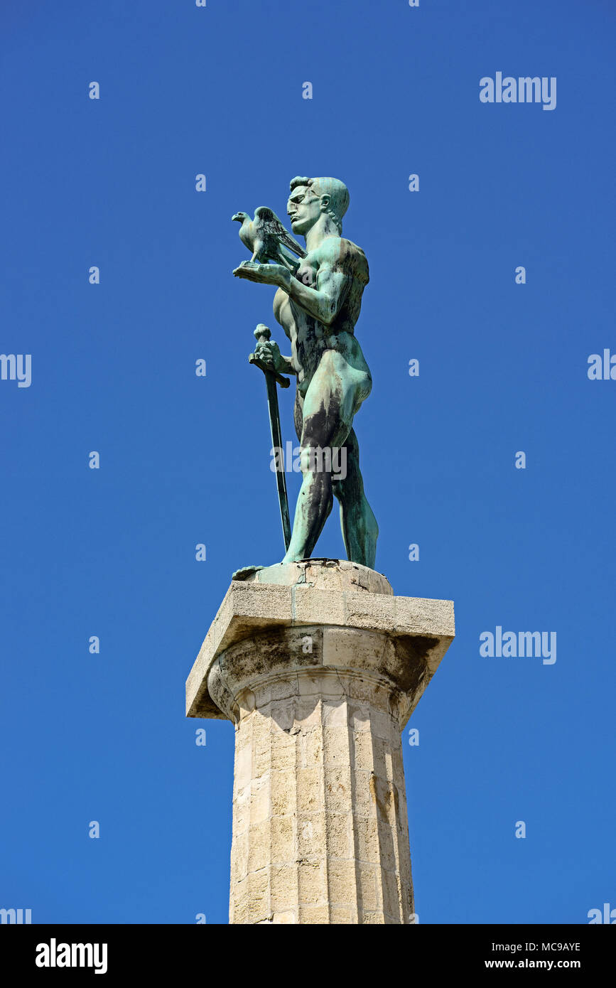 Victor monumento, Kalemegdan, Belgrado, Serbia Foto Stock