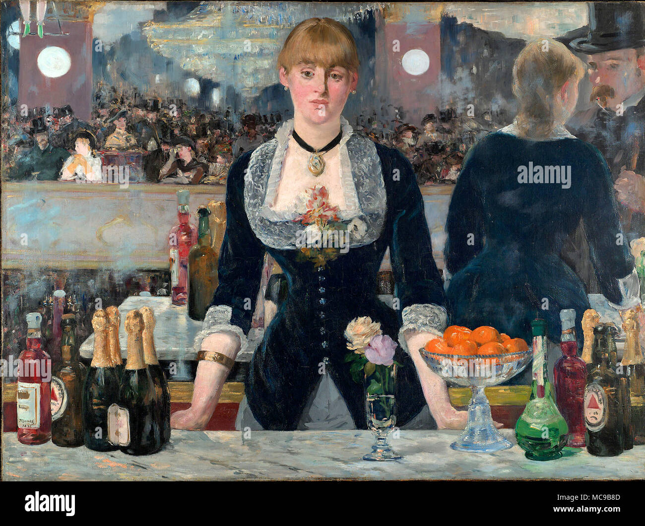 Un Bar a Folies-Bergère (Onu Bar Folies-Bergère aux), 1882 da Édouard Manet Foto Stock