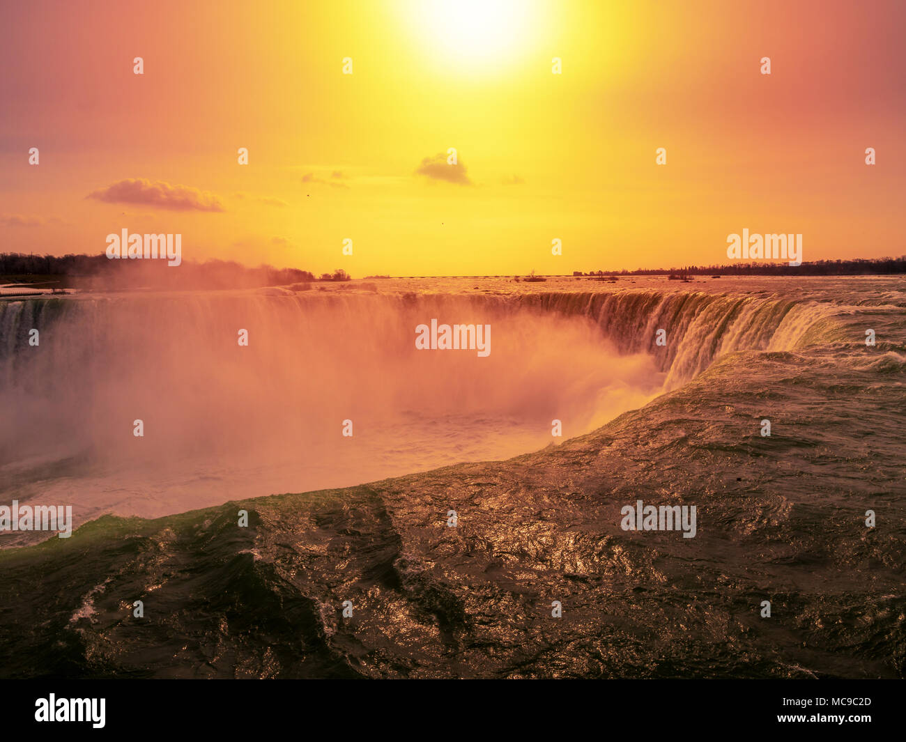 Paesaggio di Niagara Falls a ferro di cavallo Foto Stock