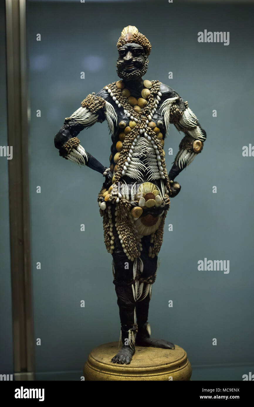 Composto figura nello stile di Giuseppe Arcimboldo risale alla fine del XVII secolo sul display nel tesoro mediceo (Tesoro dei Granduchi) di Palazzo Pitti a Firenze, Toscana, Italia. Foto Stock