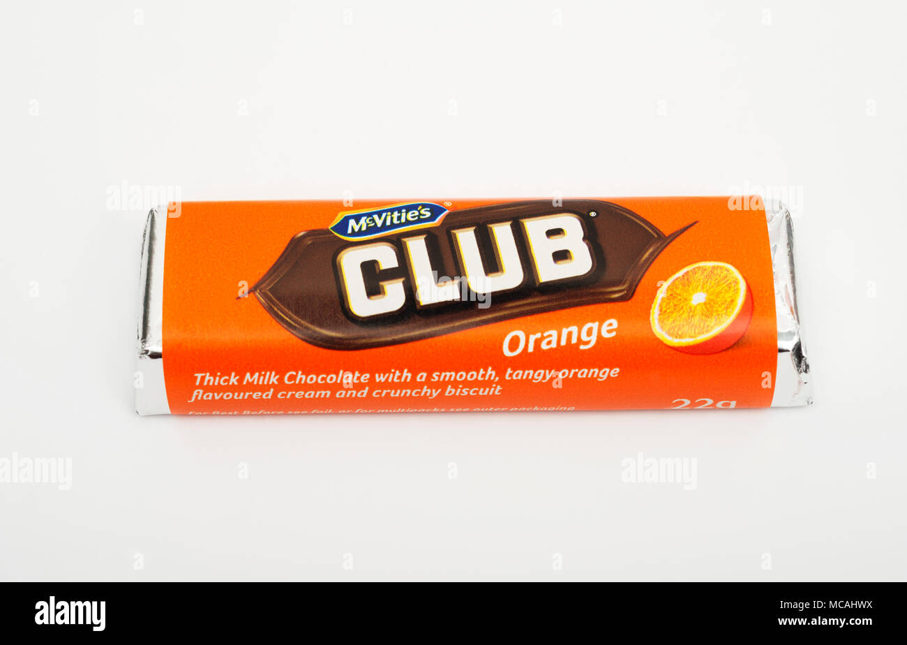 McVities Club arancione biscotti al cioccolato Foto Stock