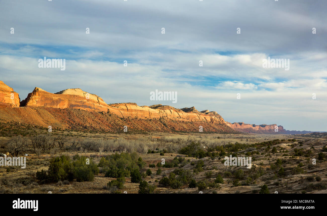 Comb Ridge è un lineare da nord a sud trending monoclino quasi 80 miglia a sudest dello Utah, Stati Uniti Foto Stock