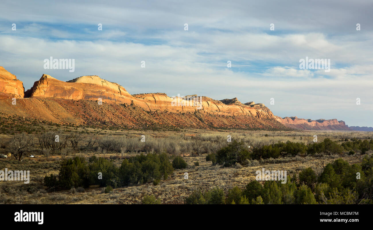 Comb Ridge è un lineare da nord a sud trending monoclino quasi 80 miglia a sudest dello Utah, Stati Uniti Foto Stock