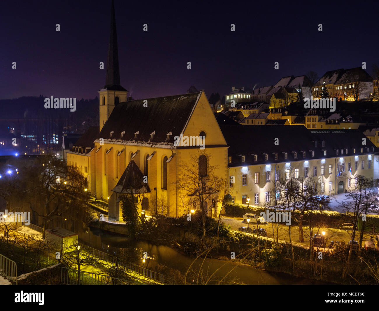 Abbey Neumünster nel Grund, città di Lussemburgo, l'Europa, Unesco HeritageHeritag Foto Stock