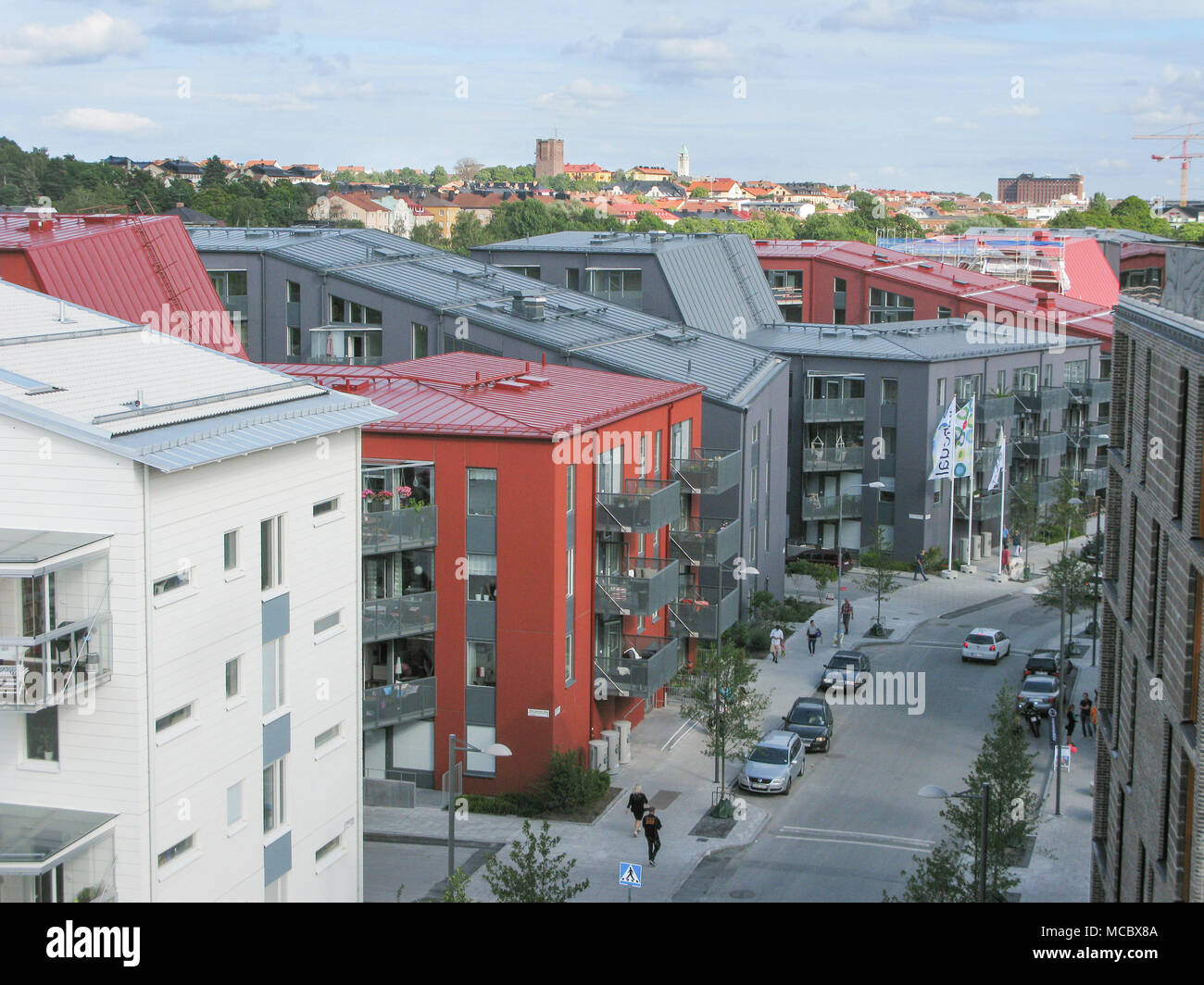 Alloggiamento nella nuova area Annedal fuori Stoccolma 2012 Foto Stock