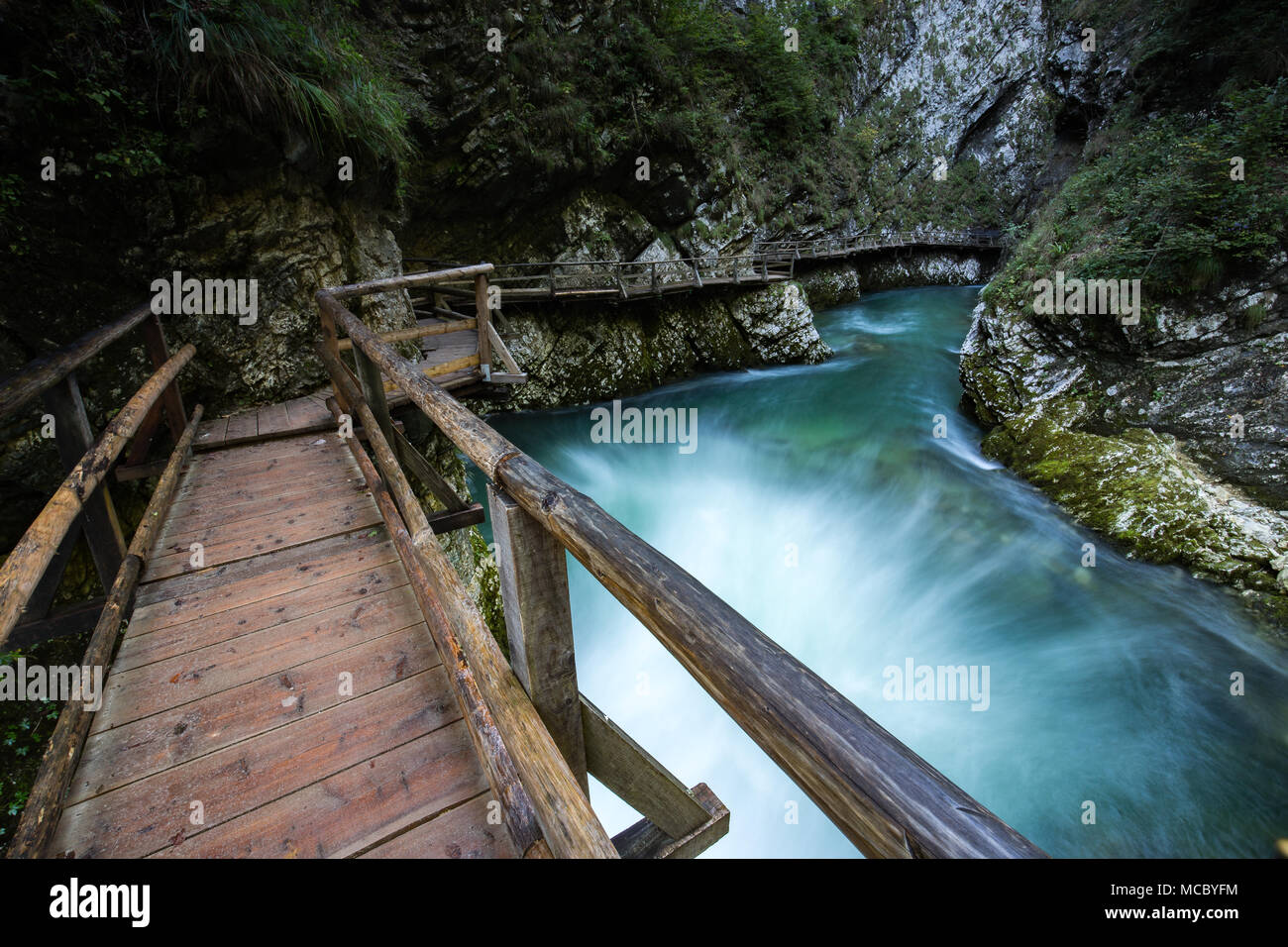 Gola gola del Parco Nazionale del Triglav vicino la città di Bled Slovenia Foto Stock