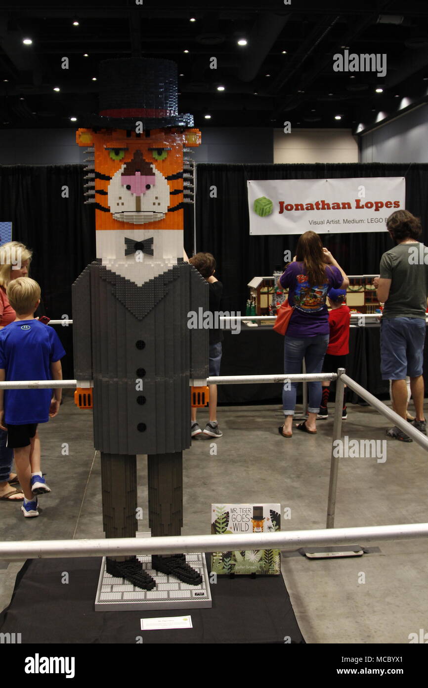 Lego Arte Scultura da Jonathan Lopes Foto Stock