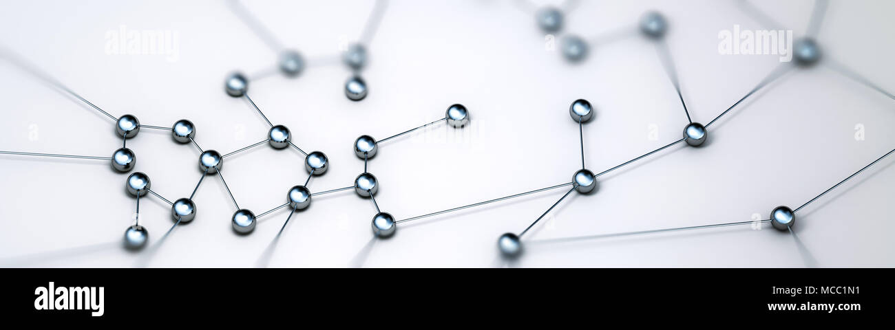 Concetto di connessione panorama 3d rendering Foto Stock