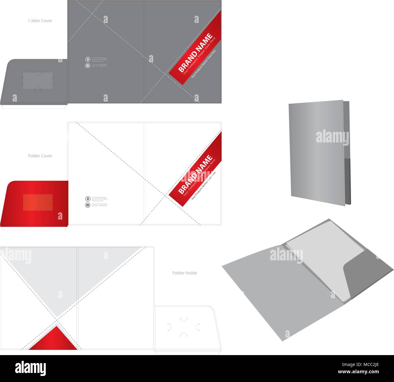Aziendale Corporate Cartella, Modello di progetto Illustrazione Vettoriale