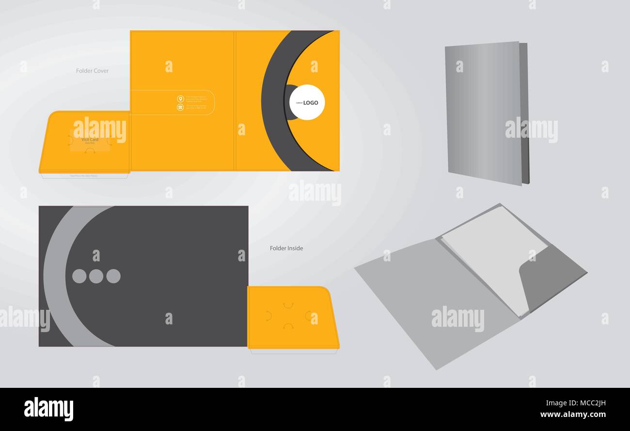 Aziendale Corporate Cartella, Modello di progetto Illustrazione Vettoriale